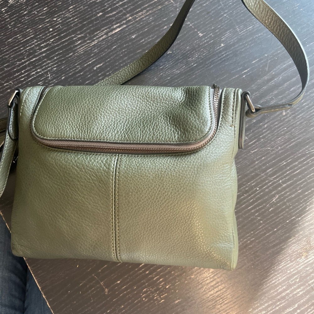 Vince Camuto,  Pine Forest,  pebble leather crossbody bag